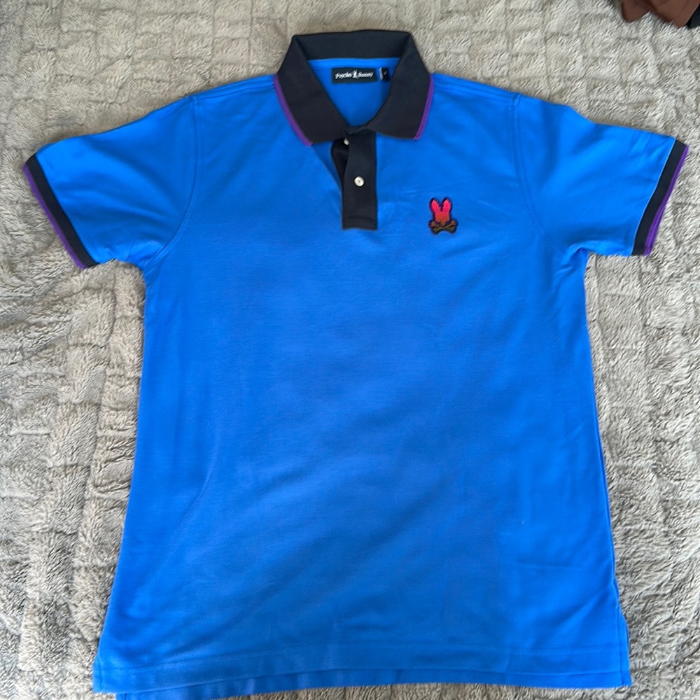 Psycho Bunny Pique Polo with contrasting collar and sleeves
